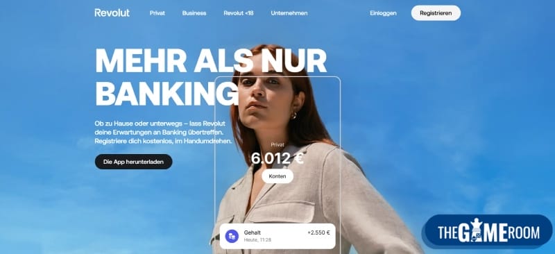 Revolut-Konto zur Nutzung im Casino