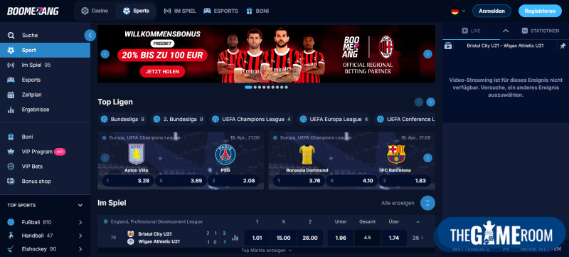 Boomerang Bet Screenshot