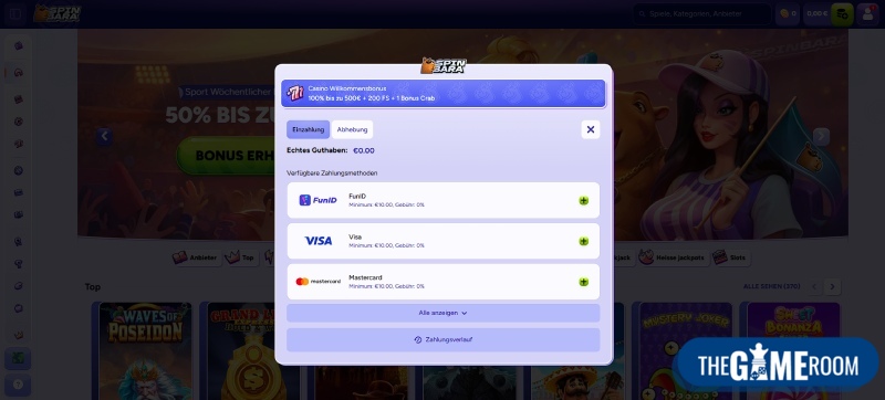 Einzahlung im Roulette Online Casino