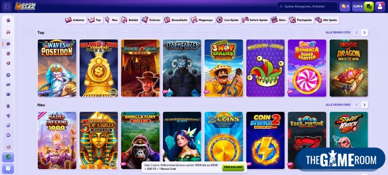 Spiele mit 600% Bonus im Online Casino