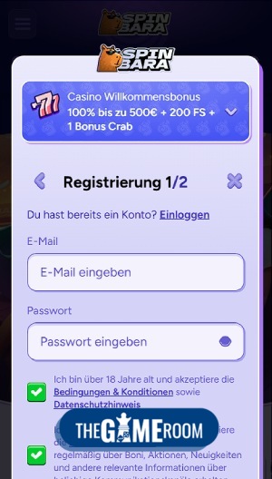 Login in der Online Casino App