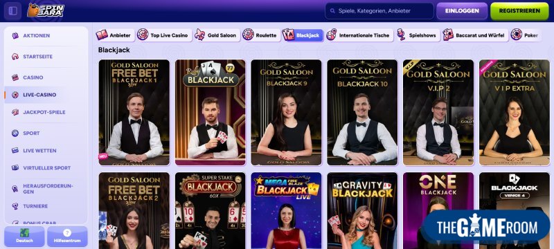 Live Blackjack spielen im Online Casino