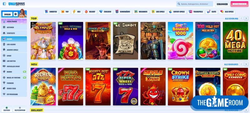 Spielautomaten ohne LUGAS spielen