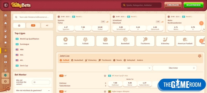 BillyBets Screenshot