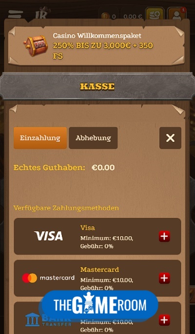 Mobile Einzahlung im Casino