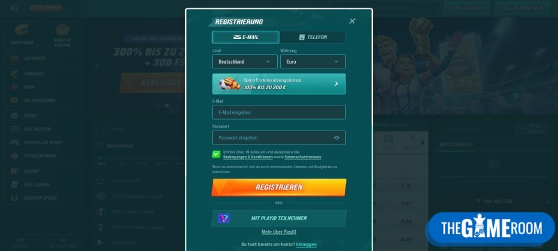 Registrierung im Online Casino Deutschland ohne Limit