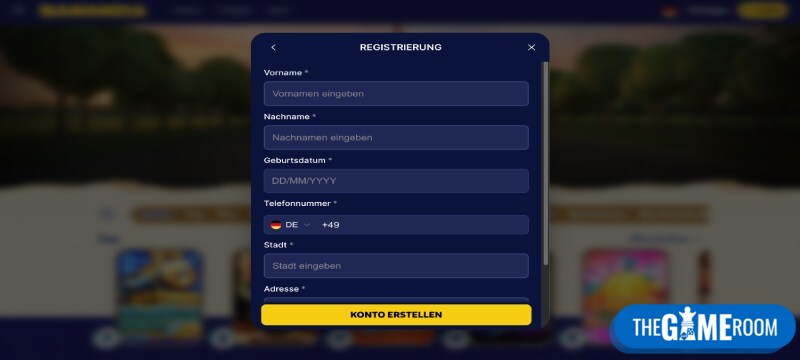 Registrierung im NonSticky Bonus Casino