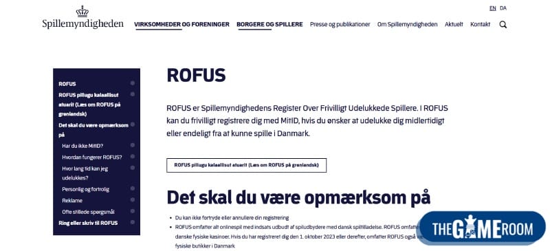 ROFUS på danske online casinoer