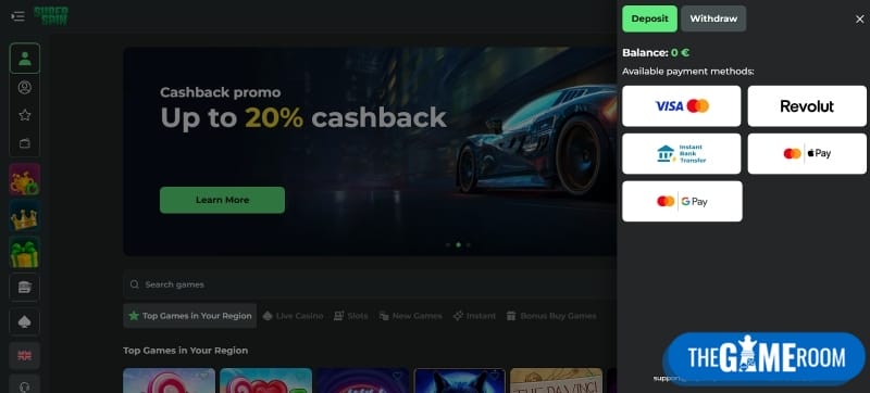 go to wallet for instant withdrawals at online casino