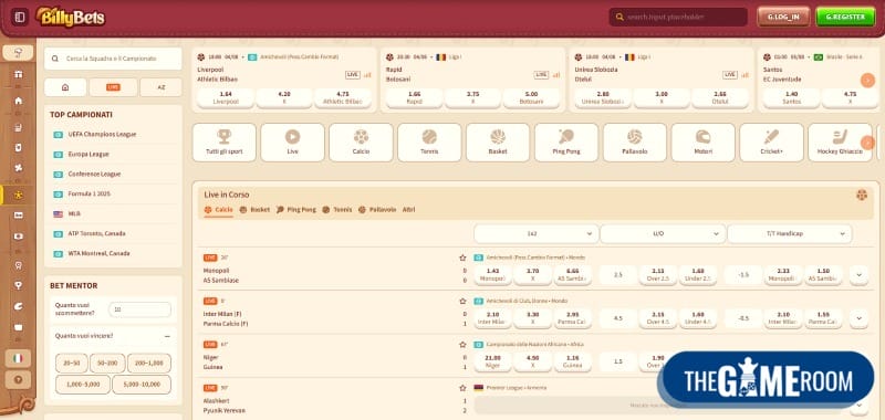 BillyBets Screenshot