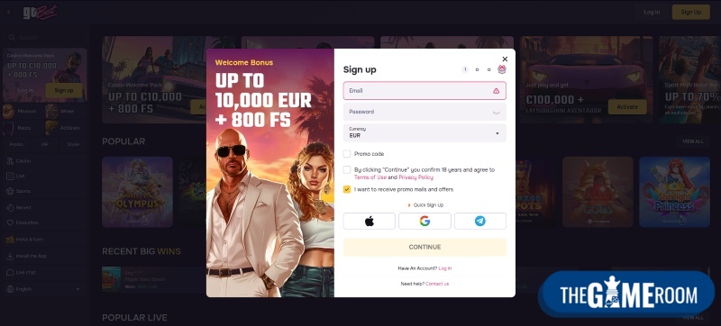 online casino registeren