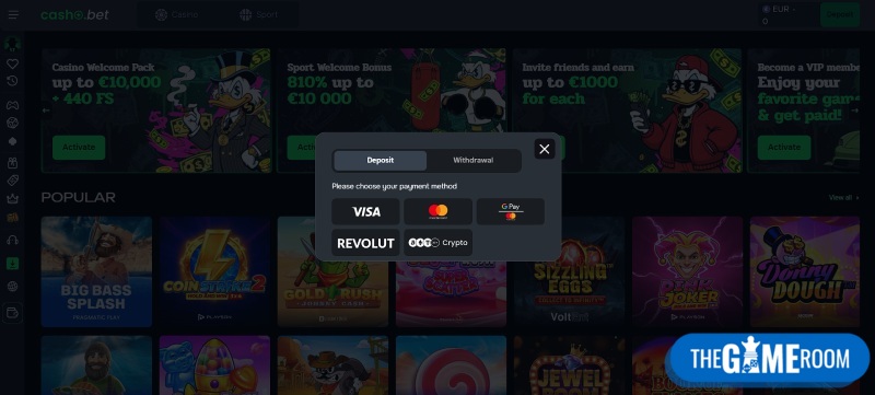 Storting bij online casino zonder CRUKS CashoBet