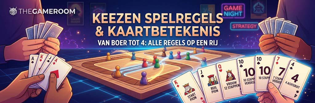Keezen spelregels, kaartbetekenis en uitleg voor bordspel strategieën op TheGameRoom.
